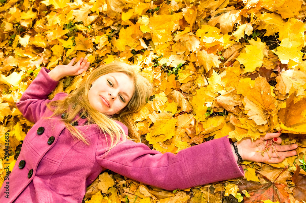 young woman resting in park young woman resting in park