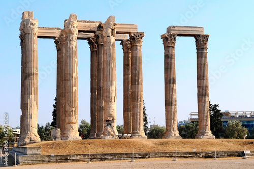 the temple of Olympian Zeus in Athens, Greece