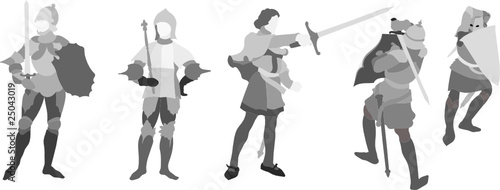 Illustration of 5 Knights (Set Two)