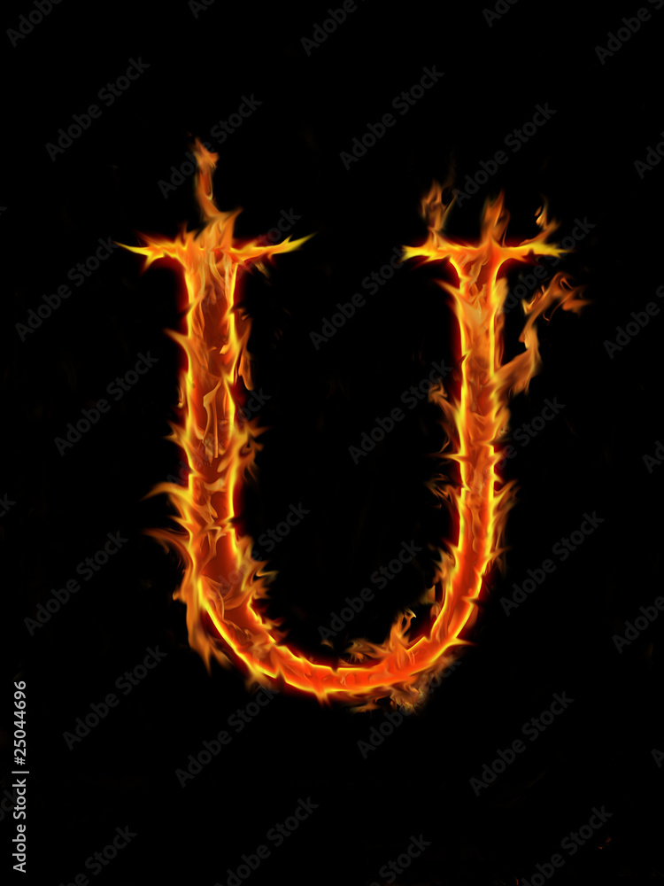 fire letters u