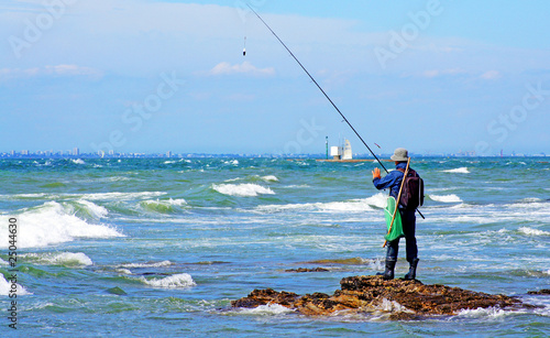 Schilderij op canvas pêcheur