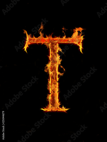 Fire letter "T"