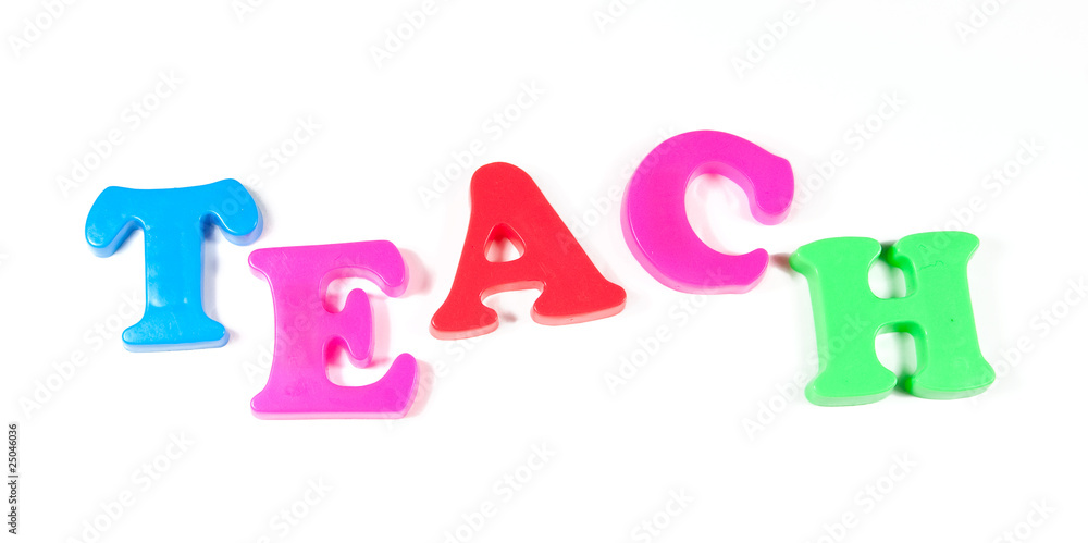 teach written in fridge magnets teach written in fridge magnets