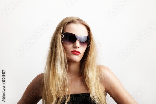 young female beauty with sunglasses