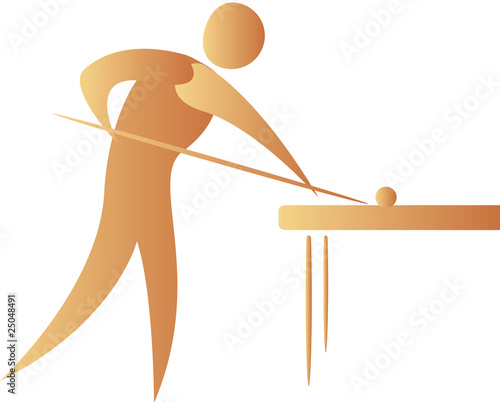 human playing snooker game