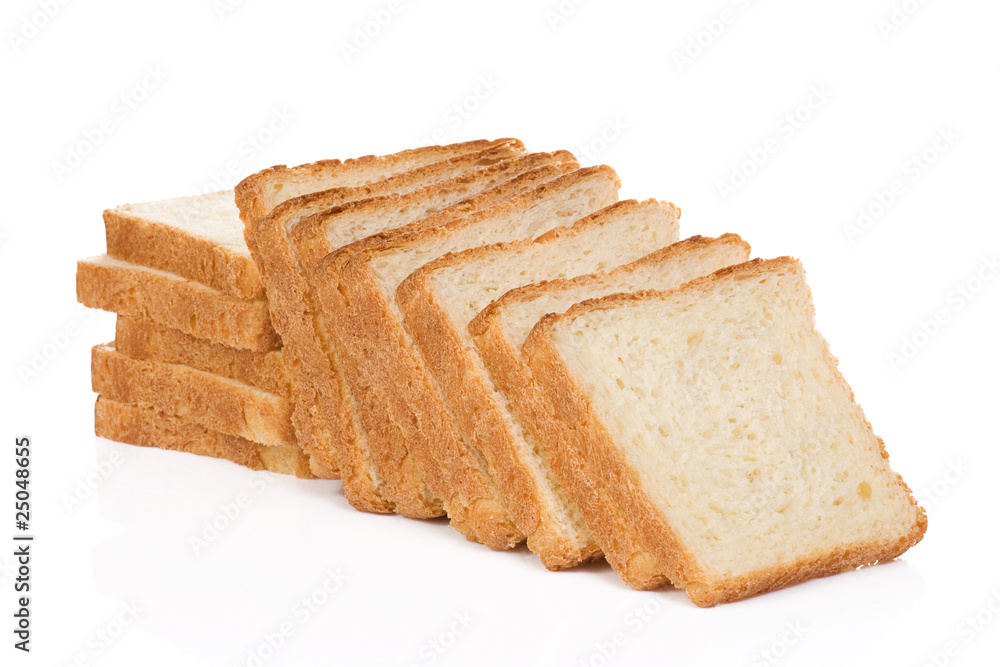 bread on white background bread on white background