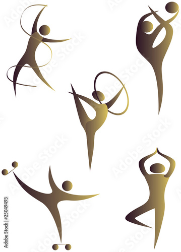 collection of human motifs doing different sports