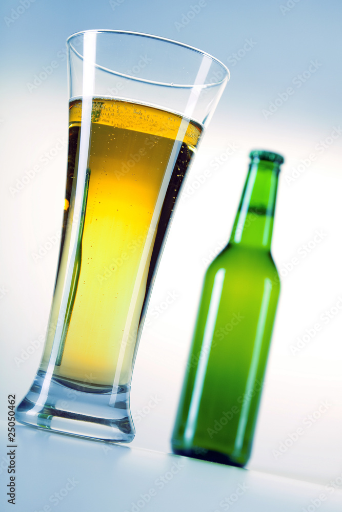 Chilled beer on white! Chilled beer on white!