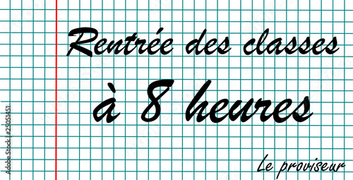 Rentrée des classes