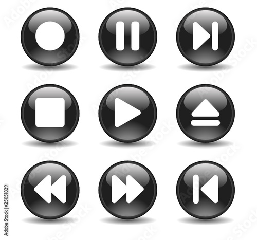 Media buttons. Vector. Free Download Media buttons. Vector. - GFXLoad