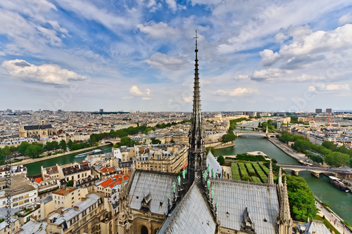 View on Paris from Notre Dame, France © sborisov