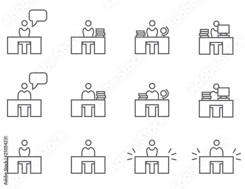 Icon Set Arbeitsplatz