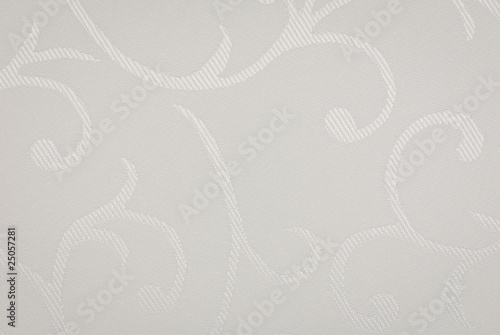 White fabric with floral texture