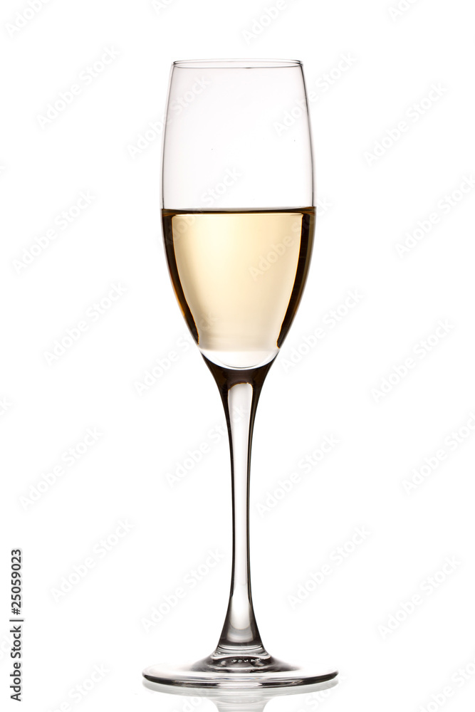 A glass of champagne