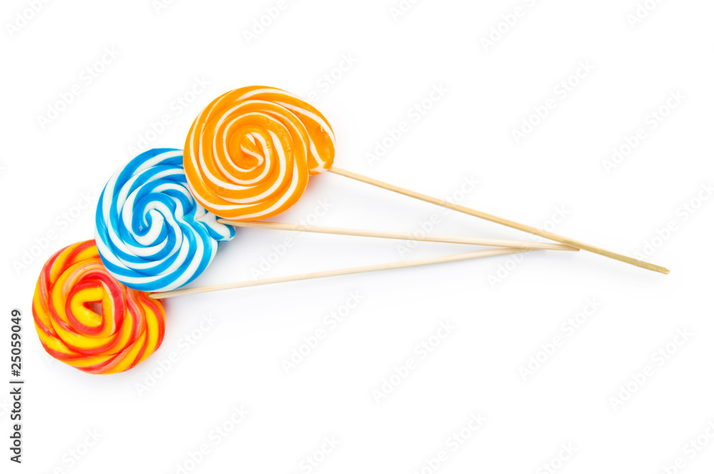 Colourful lollipop isolated on the white background Colourful lollipop isolated on the white background