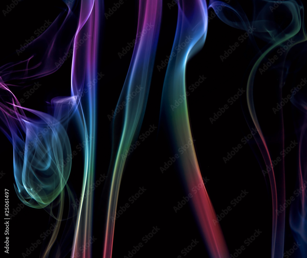 Abstract background of beautiful color smoke waves.