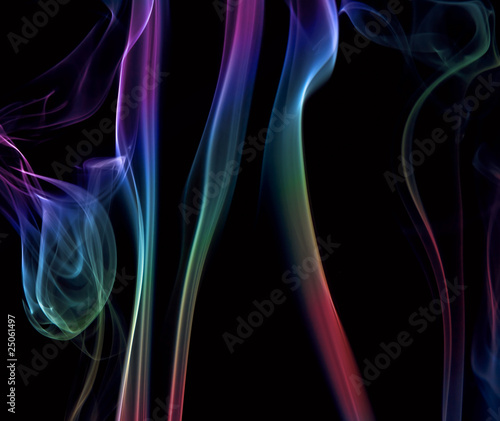 Abstract background of beautiful color smoke waves.