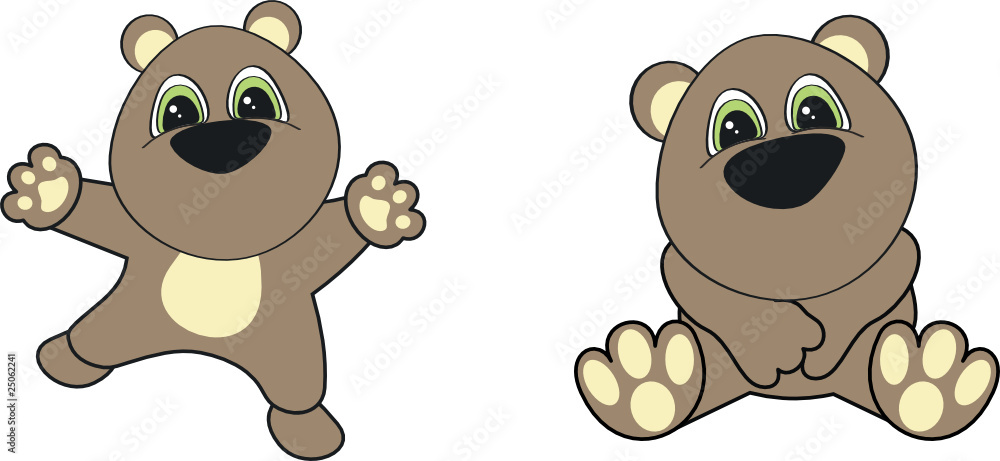 cartoon baby bear teddy