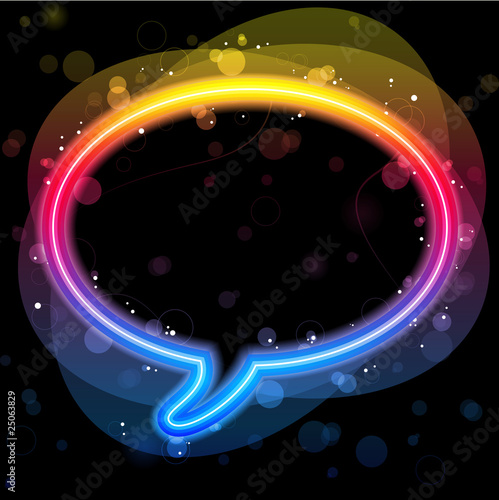 Rainbow Lights Speech Bubble