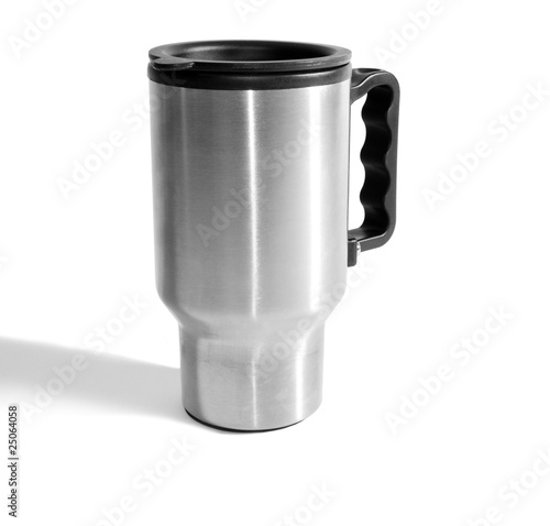 Insulated steel coffee mug