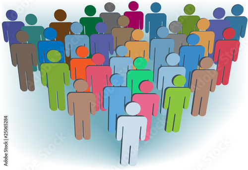 Group company or population symbol people colors