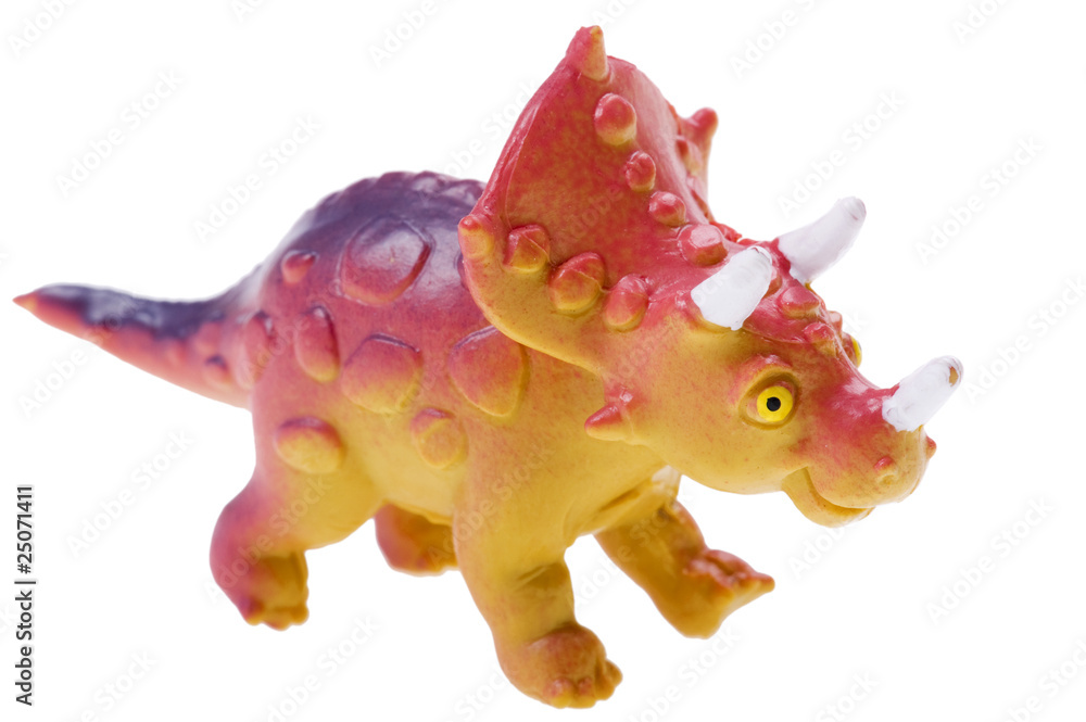 toy dinosaur on white background