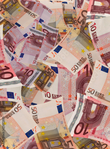 lot of euro banknote background