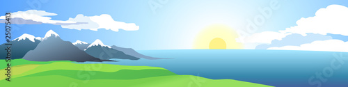 Seaside and mountains