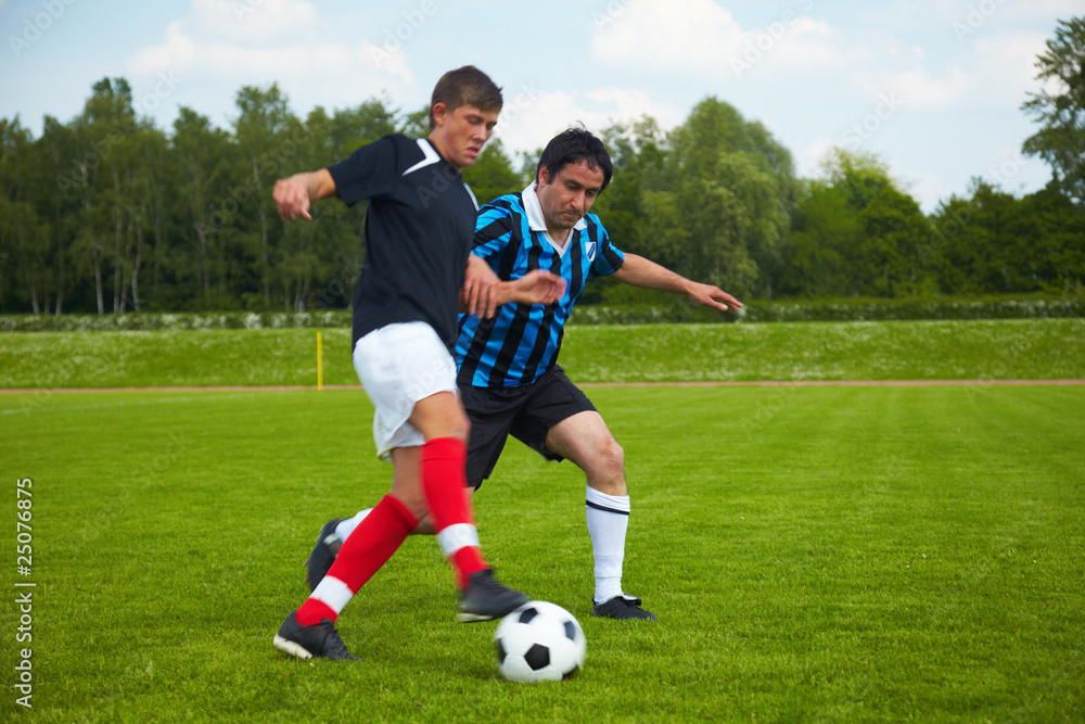 Duell beim Fußball