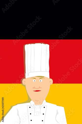 Koch Deutschland mit Flagge