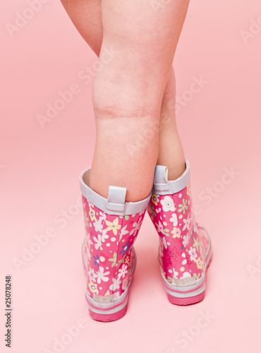 Girl with boots photo