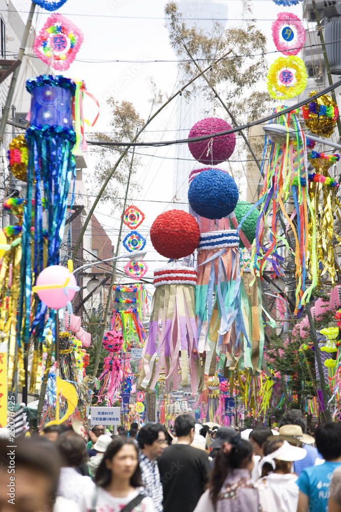 Obraz premium 東京 下町七夕まつり