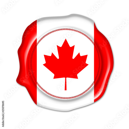 Canvas Print canada button, kanada, siegel, stempel