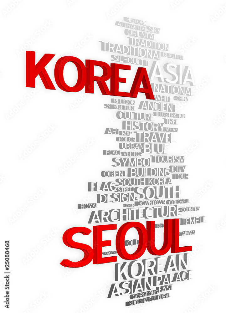 Seoul - Typographic Design Wallpaper