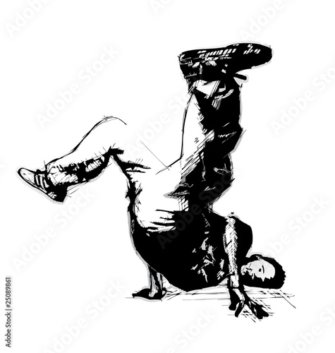 sketching of the breakdance