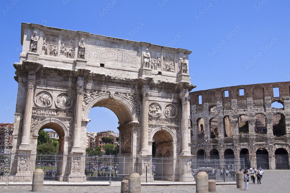 Arch of Constantine & Roman Colosseum