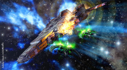 Tablou canvas spaceships battle