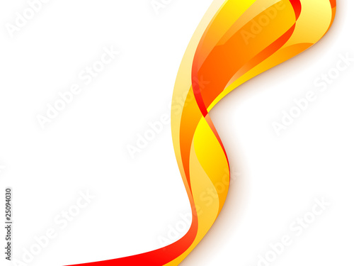 Orange abstract wave