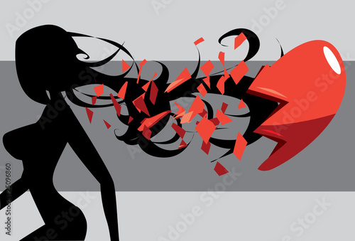 Women are broken heart