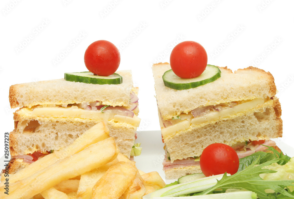 Club sandwich closeup