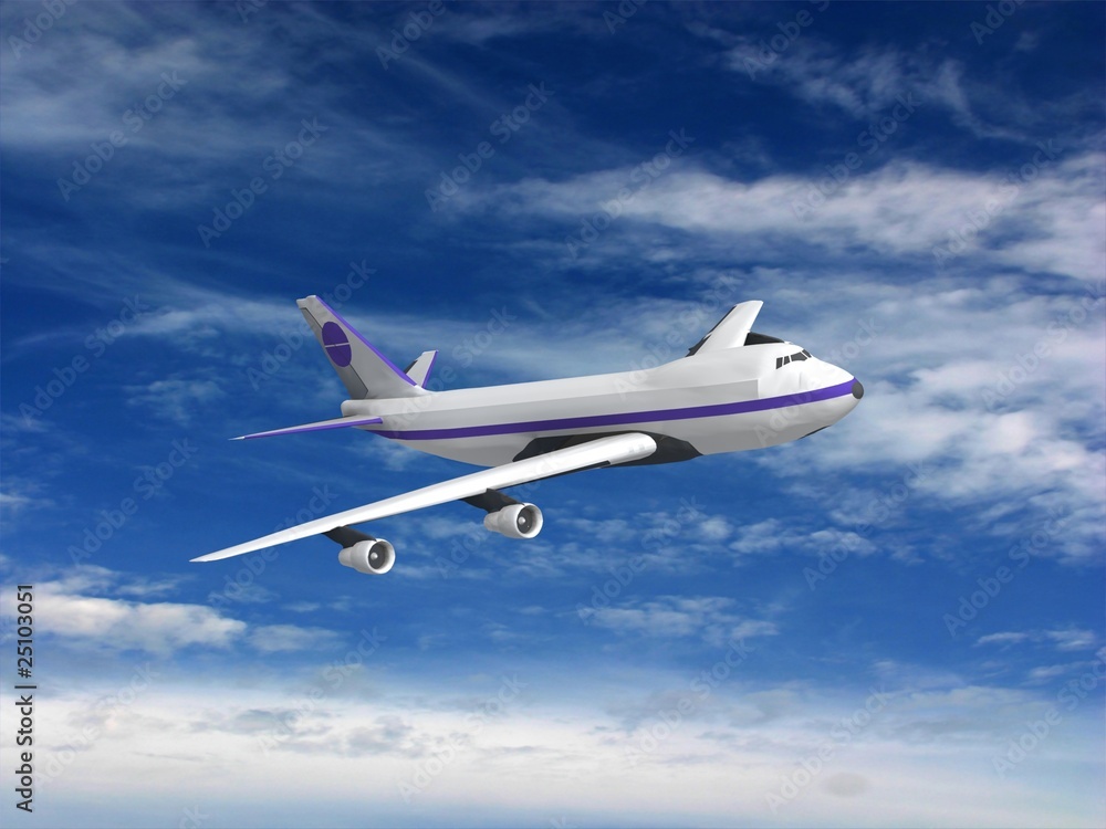 Obraz premium flying jet airplane