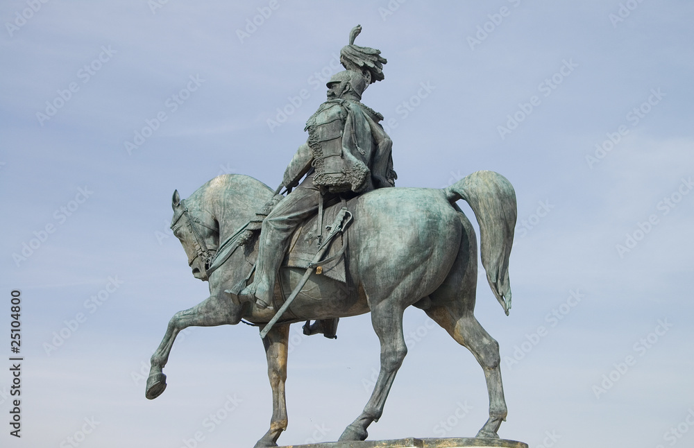 Escultura del monumento a Victor Enmanuel en Roma