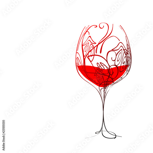 Stylized wineglass