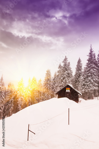 Cottage in winter