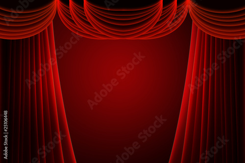 red stage curtain photo