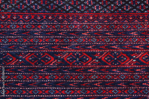 Turkoman Persian Carpet Border Detail