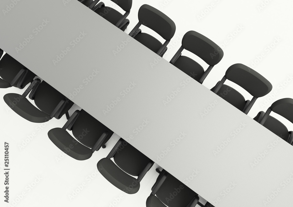 Naklejka premium 3D Negotiating table