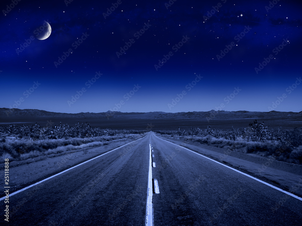 Obraz premium Starry Night Road