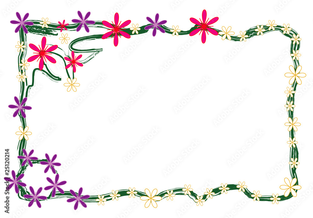 Floral frame, white place for your text, vector Floral frame, white place for your text, vector