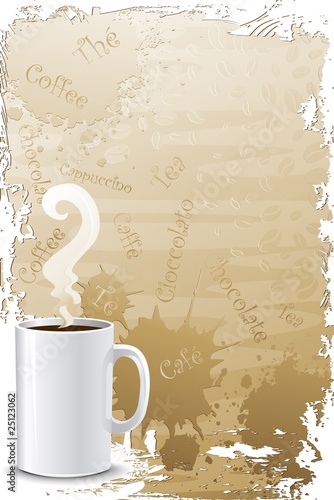 Tazza di Caffè Tè o Cioccolato Menu-Coffee Cup Menu-2-Vector photo